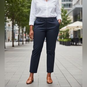 H&M Dark Blue Straight Leg Pants
